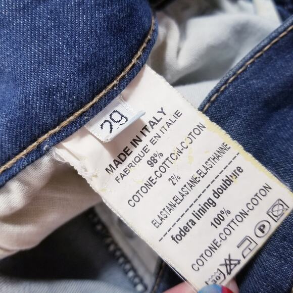 Ottod'Ame Jeans Low Rise Skinny Blue Denim - Picture 11 of 12